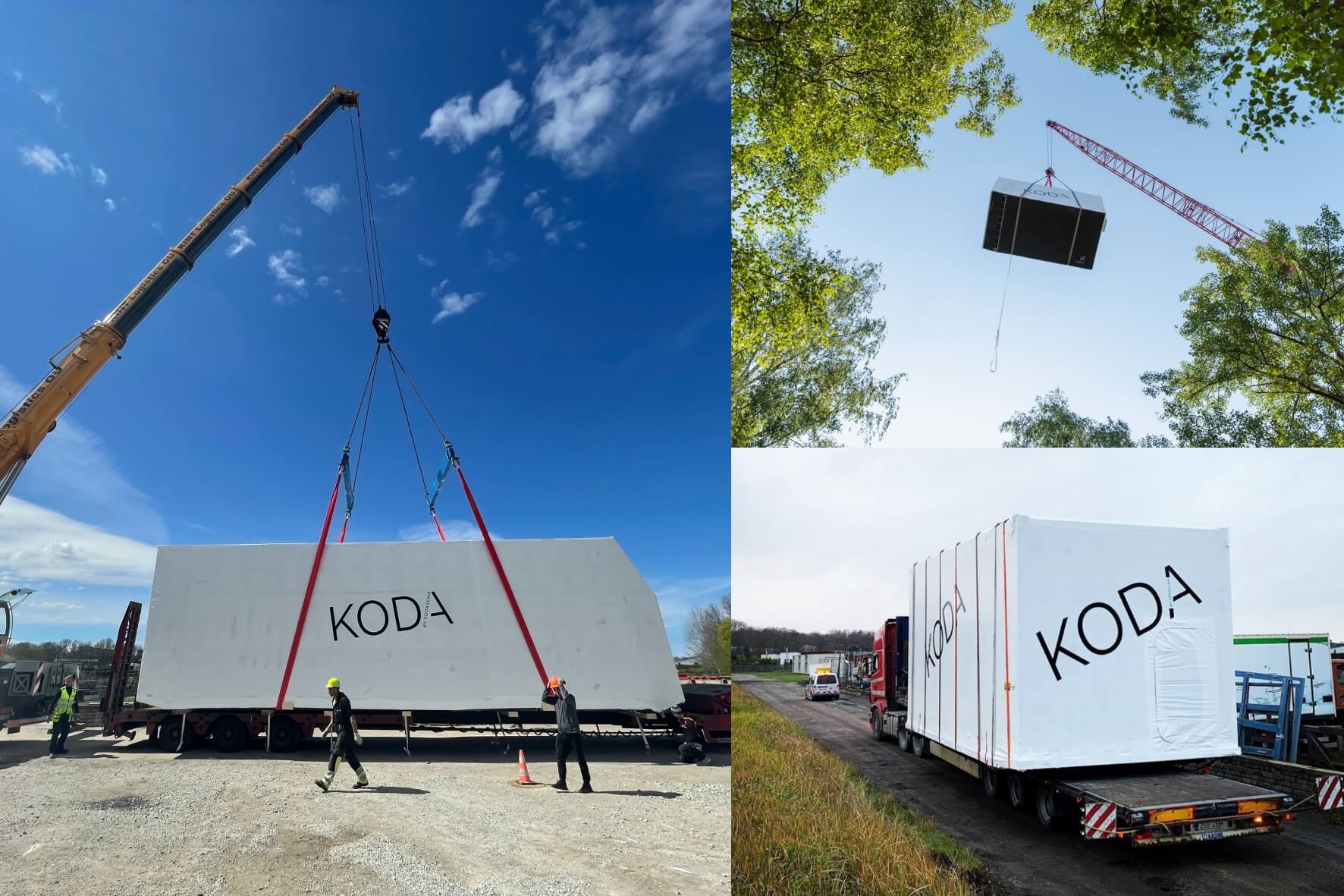 Loading and transporting KODA houses